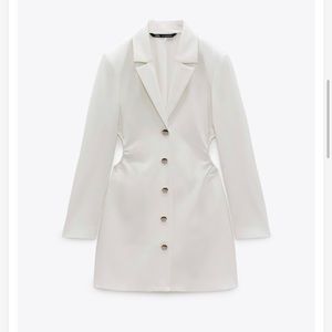 Zara white blazer playsuit